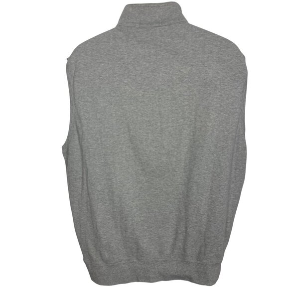 Muirfield Golf Club Scotland 1/4 Zip Pullover Vest Mens XXL Gray Cotton Jersey - Picture 9 of 9